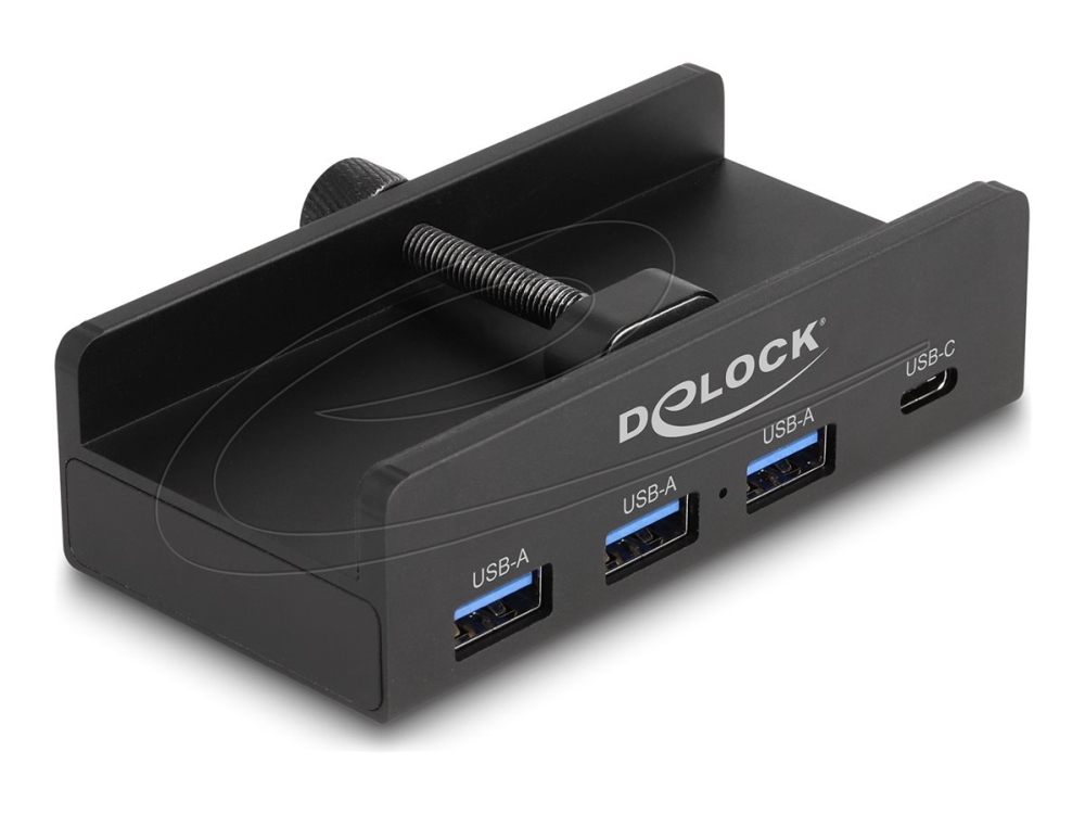 Delock - Hub - 5 Gbps, 4 Port, With Locking Screw - 3 X Usb + 1 X Usb-C - Desktop