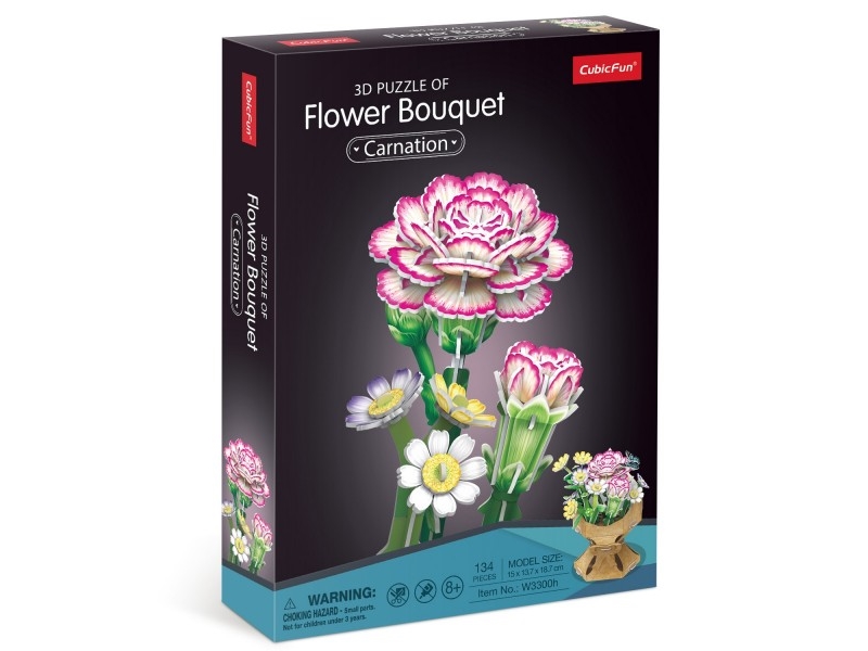 Cubic Fun urværk blomsterbuket W3300H 33006