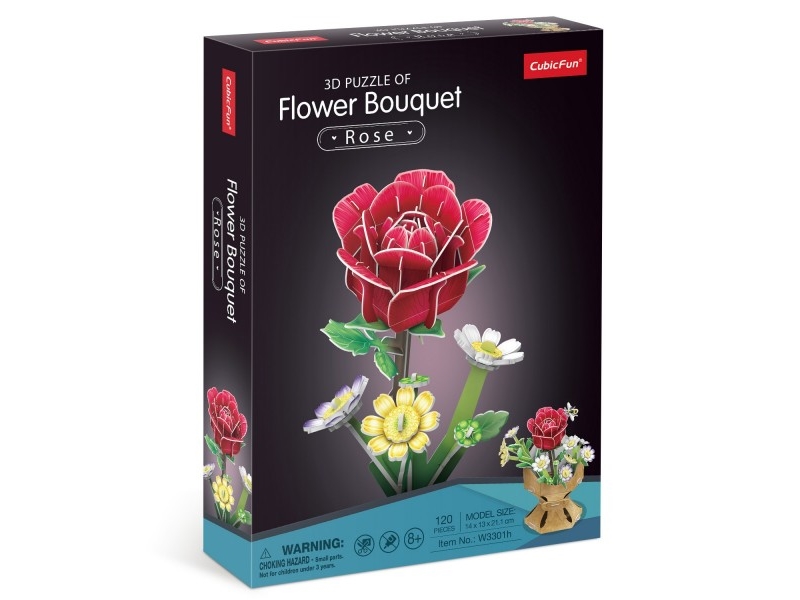 Cubic Fun Flower Bouquet Roses W3301h 33013