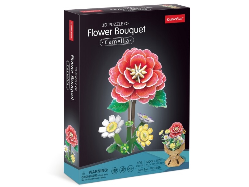 Cubic Fun Puzzle Flower Bouquet - Camellias 109