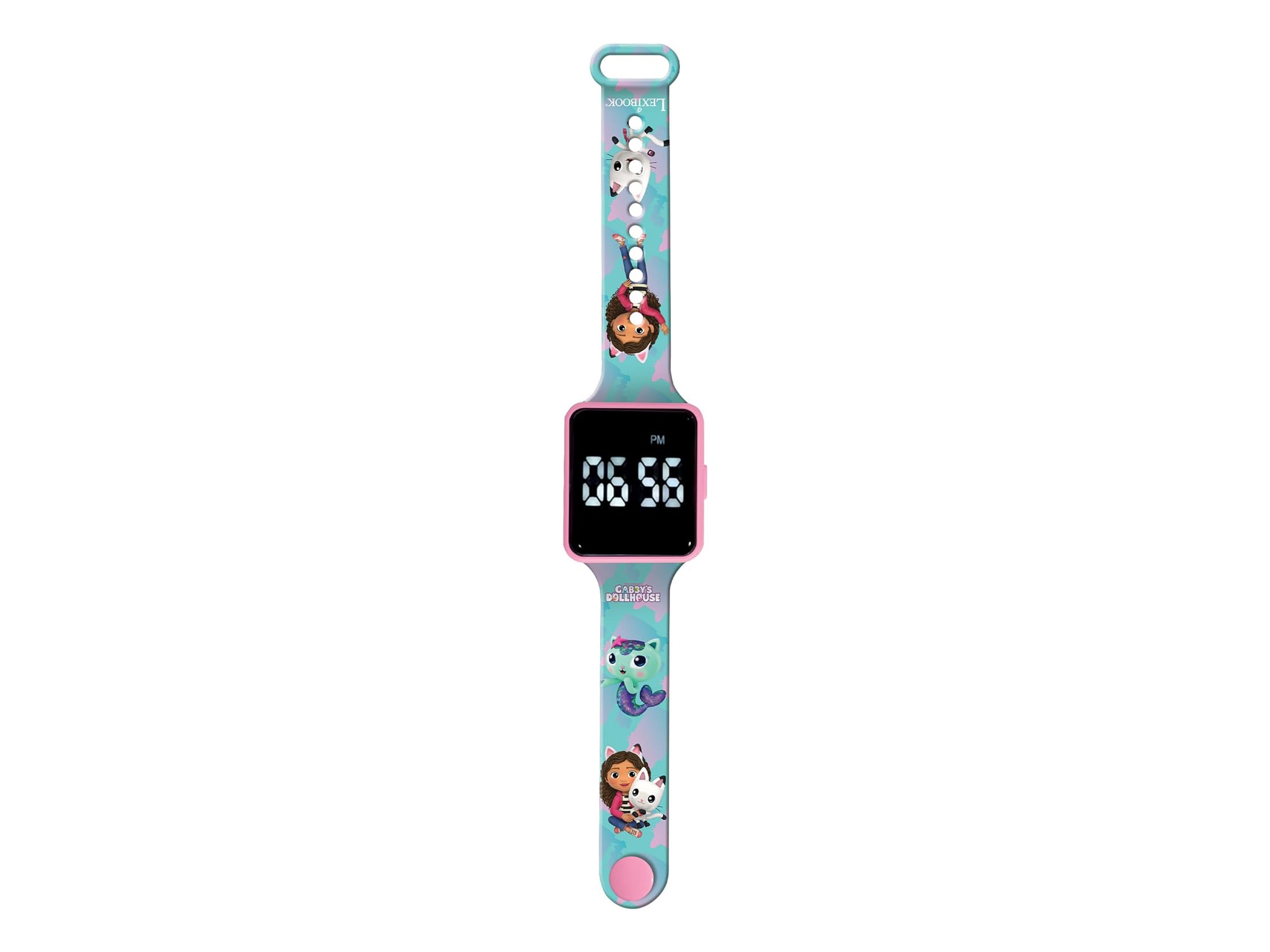 Gabbys Dukkehus - Ur - Digitalt Led Armbåndsur Til Børn - Lexibook