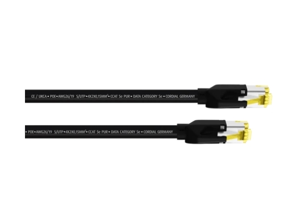 Cordial 15541, 15 M, Cat5e, S/Utp (Stp), Rj-45, Rj-45, Sort