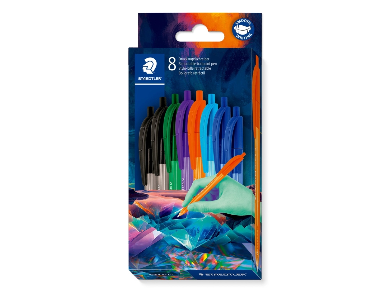 Staedtler ball 4230 M, Klämma, Blandade färger, 8 styck | Skrivredskap - Blyertspennor & pencils - Stift | GameStuff