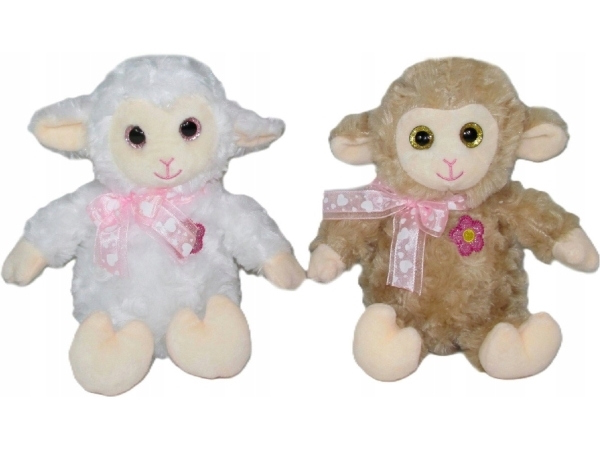 Plush Sheep 25Cm Sitting With Bow/Flower Sa