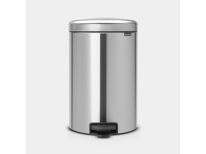 Brabantia 114021 Newicon pedalhink med plasthink, 20 L - Matt stål | Köksutrustning - Hushålls tillbehör - Sopsortering | GameStuff