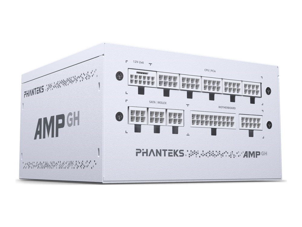 Phanteks AMP GH 750 - Nätaggregat (intern) - helt modulär - ATX12V 3.1 - 80 PLUS Gold - AC 100-240 V - 750 Watt - vit | Datortillbehör - Laddare & Batterier - Dator/Server nätaggregat | GameStuff