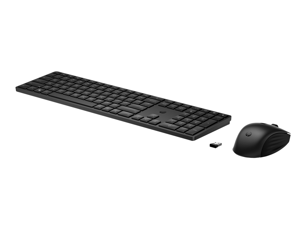 Hp 650 Wireless-Tastatur Und -Maus, Volle Größe (100%), Kabellos, Rf Wireless, Membran Key Switch, Schwarz, Maus Enthalten