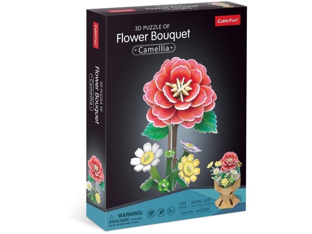 CUBIC FUN BUKETT MED BLOMMOR KAMELIE | Bostäder - Inredning - Konstgjorda blommor & växter | GameStuff