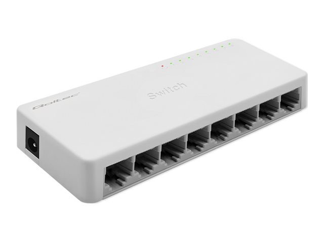 Qoltecswitch Netzwerk Switch8 X Rj45 Anschluss | 1000Mbps | Fast Ethernet | Lan