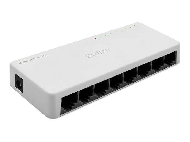 Qoltec Switch 8 X Rj45 Anschlüsse | 100Mbps | Fast Ethernet | Lan