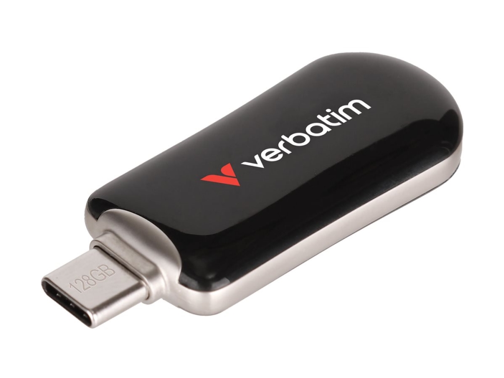 Verbatim Plectra - USB flashdrive - 128 GB - USB 3.2 Gen 1 / USB-C - sort