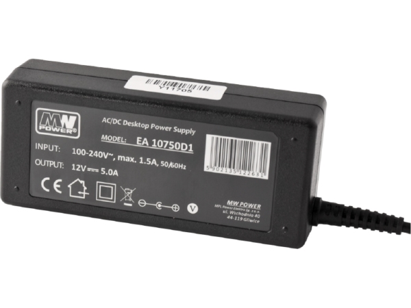 Mw Power Ea 10750D1, Pc, Indendørs, 100 - 264 V, 47 - 63 Hz, 60 W, 12 V