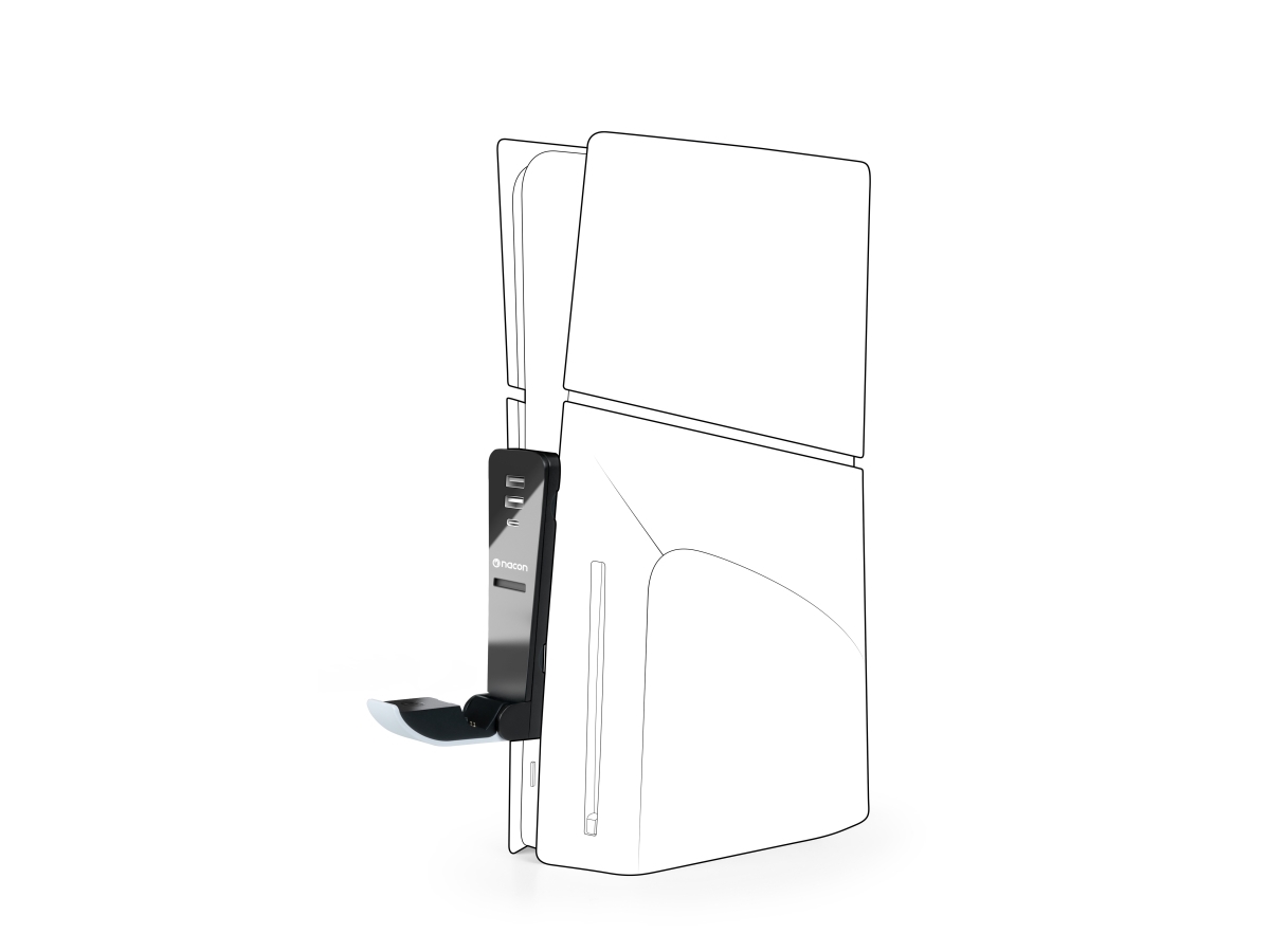 NACON PS5SMULTICHARGE, Laddningssystem, PlayStation 5 Slim, Svart, Vit, Kabel | Spel - Konsoler tillbehör - Övriga | GameStuff