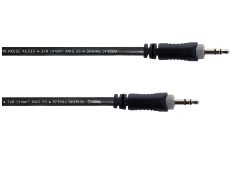 Cordial 14830, 3.5Mm, Hanstik, 3.5Mm, Hanstik, 3 M, Sort
