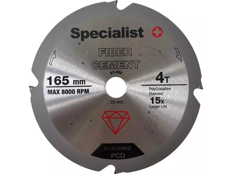 Specialist+ Pj. Diskas Pluošt. Cementui, 4T 165 X 20 Mm