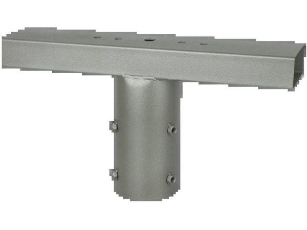 Tehdasvalmisteinen valaisinpylvään pää ulkotilojen valonheittimille, harmaa