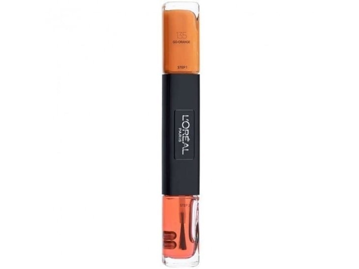 L’Oréal Paris Infallible Gel-Effect Nagellack 2-In-1 Go-Orange, 2 X 5 Ml