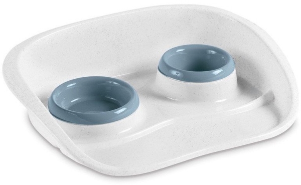 Stefanplast Futternapf-Set Abendessen-Set 0,25+0,35L 46X35x11cm Grau