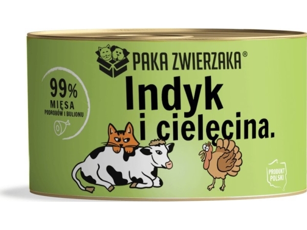 Paka Zwierzaka Paka Zwierzaka- Nassfutter Für Katzen Pute Und Kalbfleisch 200G