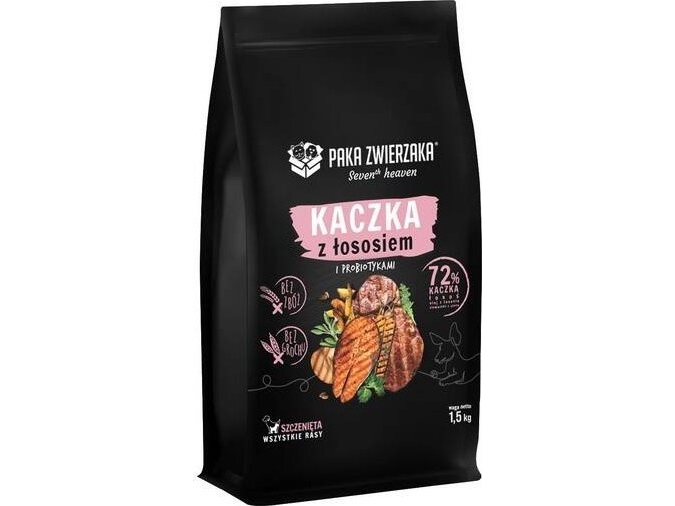 Paka Zwierzaka Paka Zwierzaka Welpenfutter Ente Mit Lachs 1,5Kg