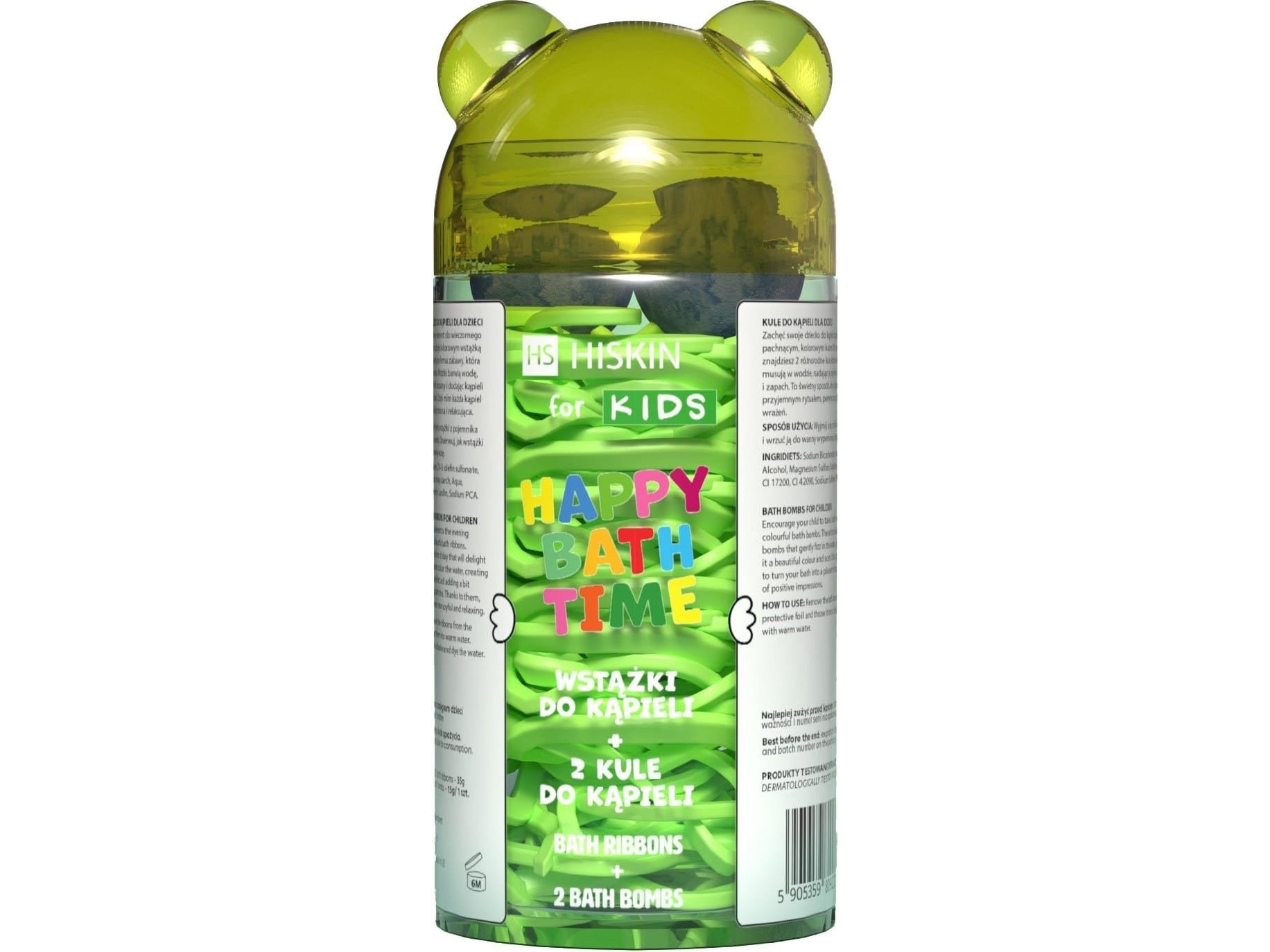 HISKIN for Kids Happy Bath Time Wstążki do kąpieli + 2 Kule do kąpieli - Miś | N - A | GameStuff