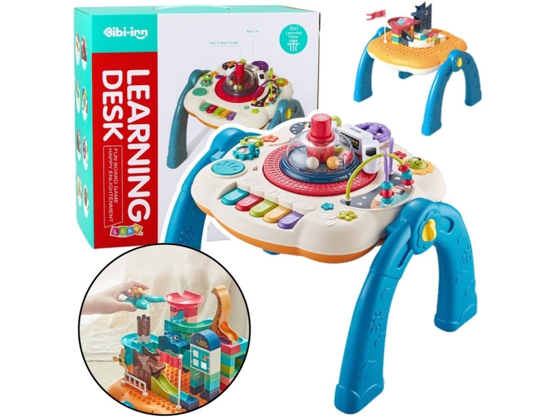 Lean Toys Interaktyvus Edukacinis Stalas Vaikams 2in1 Mėlynas