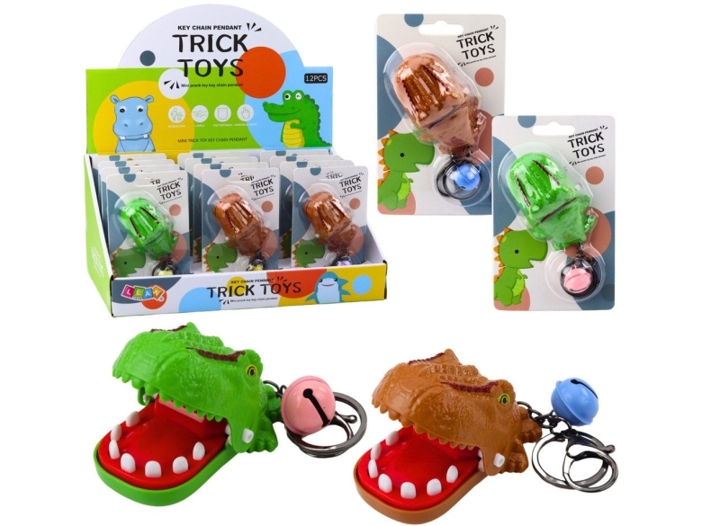 Leantoys Legetøjssæt Tandlæge Dinosaur Nøglering Vedhæng 2-I-1