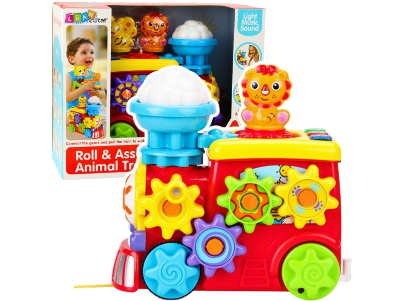 Lean Toys Interaktyvus muzikinis traukinukas