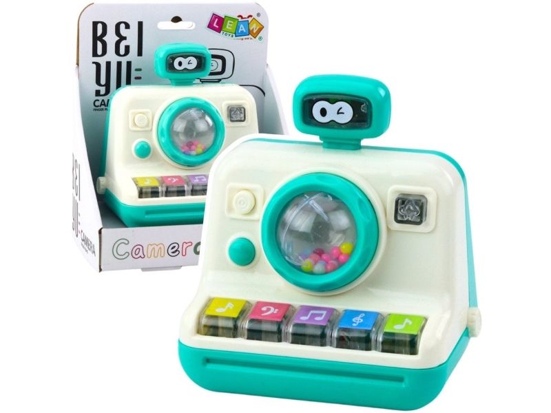 Interaktiivinen Piano Rattle Valot Äänet Valkoinen Vihreä