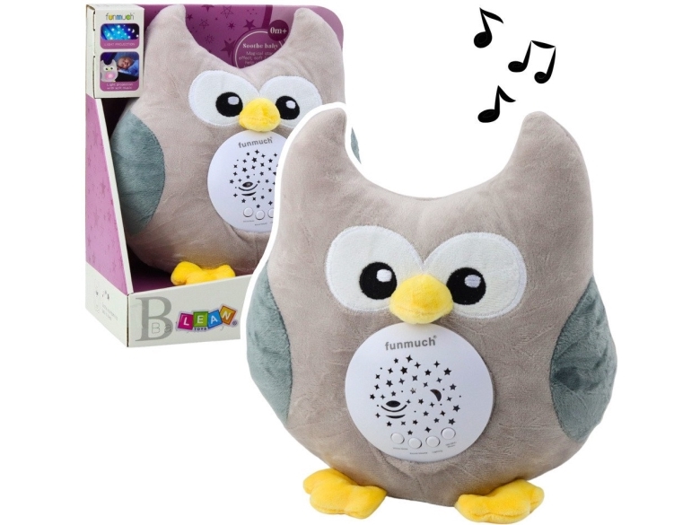 Lean Toys Migdukas Pelėda Su Projektoriumi Ir Melodijomis