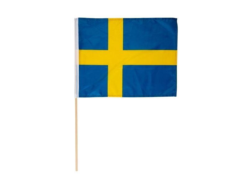 Svensk flag på pind, 40 x 30 cm | N - A | GameStuff