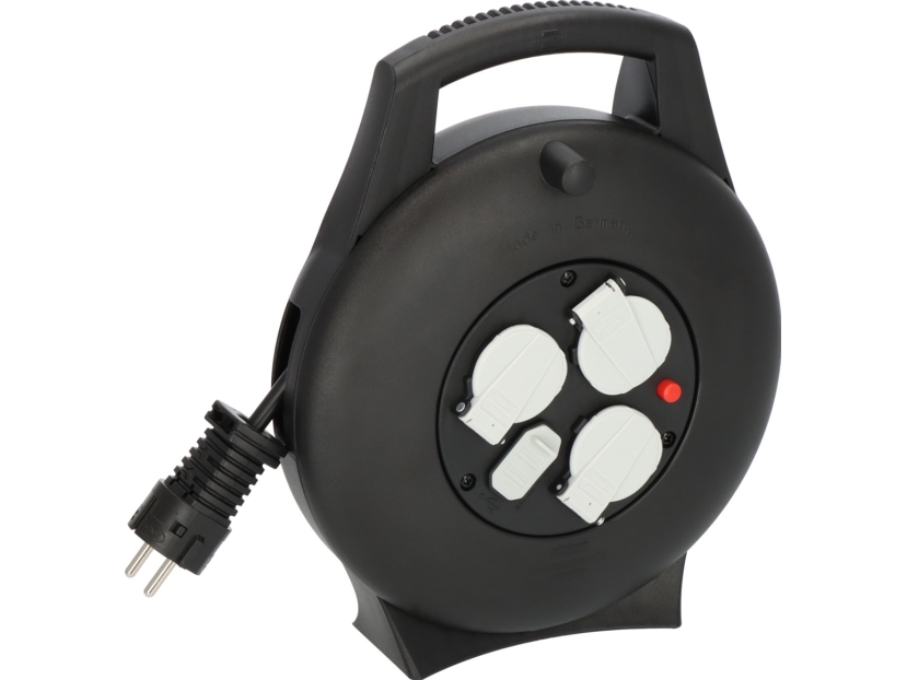 Brennenstuhl 1093900600, 10 m, inomhus, IP20, Överhettningsskydd, Plast, Polyvinylklorid (PVC), Svart | EL Artiklar - Kablar och ledningar - Kabelrullar | GameStuff