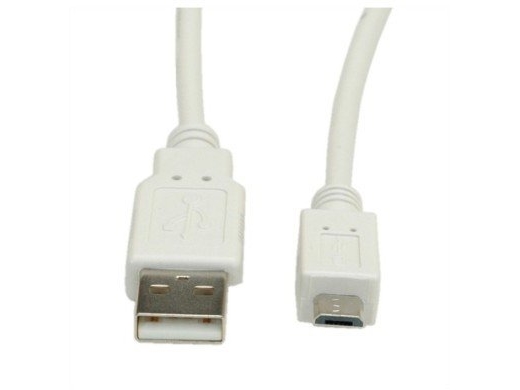 Usb-Kabel Secomp Usb-A Til Microusb, 0,8 M, Beige