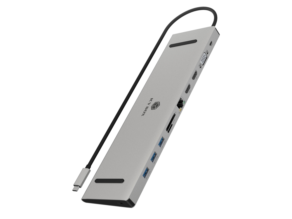 Icy Box Dockingstation F. Nb 100W 3840X2160@60Hz/Vga/2Xhdmi/Usb-C/Sd