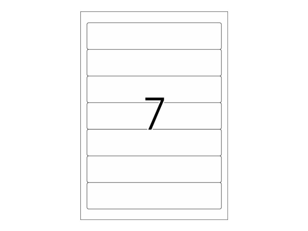 Herma Ablösbare Ordneretiketten A4 192X38 Mm Weiß Movables/Ablösbar Papier Matt Blickdicht 700 St., Weiß, Abgerundetes Rechteck, Entfernbar, Papier,