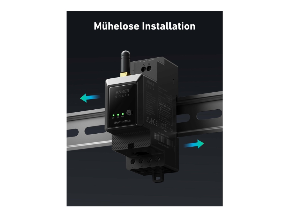 Anker SOLIX Smart Meter - Strømmåler - trådløs - Wi-Fi, Bluetooth
