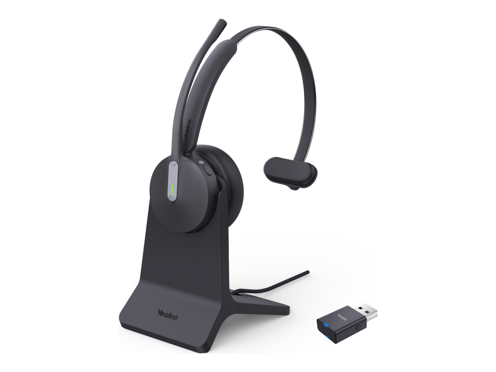 Yealink Wh64 Hybird Mono Mit Ladestation Teams Headset, Kabellos, 20 - 20000 Hz, Büro/Callcenter, 92 G, Kopfhörer, Schwarz