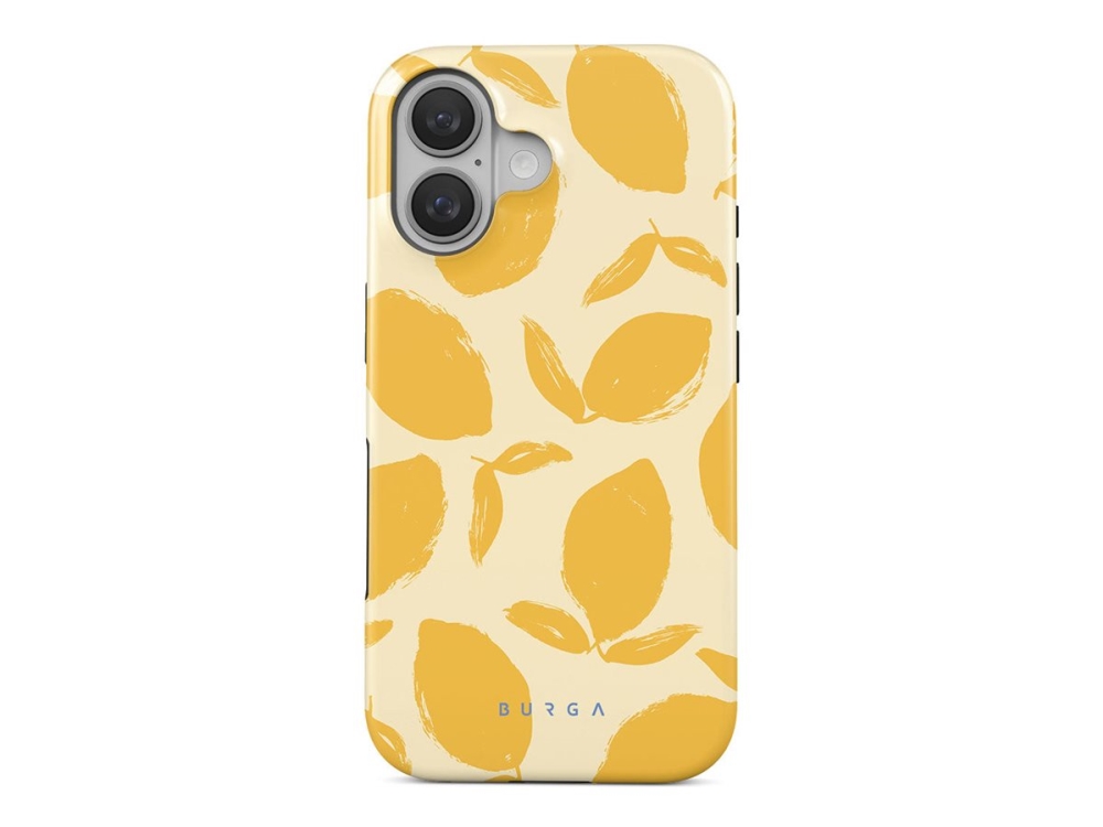 Burga - Bagsidecover til mobiltelefon - MagSafe-kompatibilitet - silicone, termoplastisk polyuretan (TPU) - Citron tærte - for Apple iPhone 16