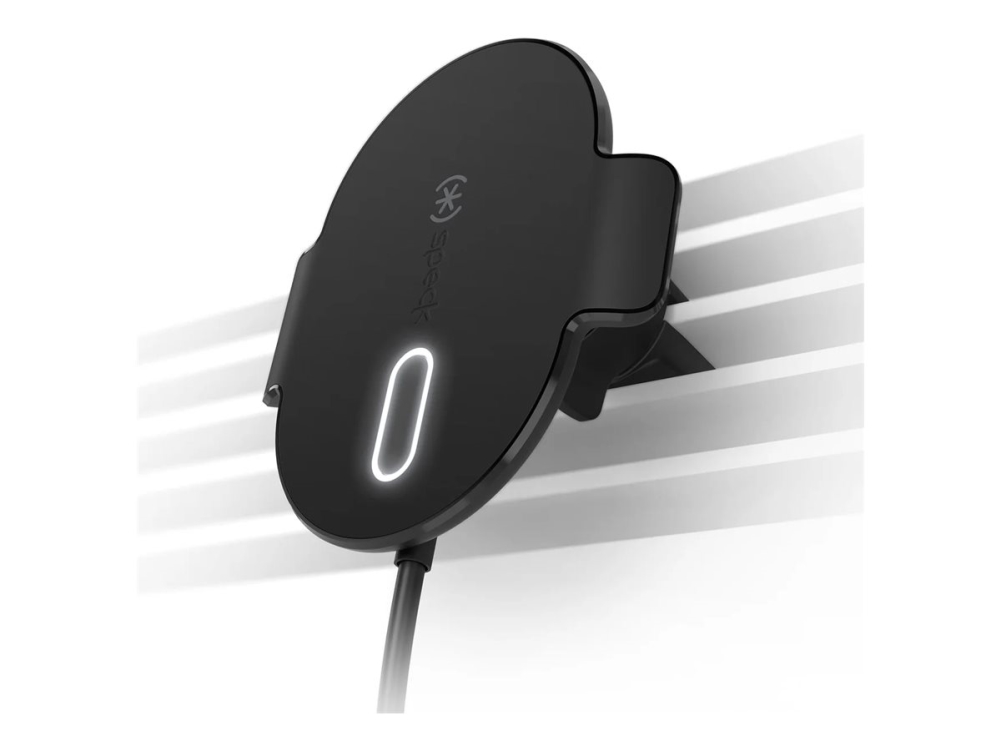 Speck Charging Vent Mount + ClickLock - Autoteline, jossa on langaton lataus MagSafe (musta)