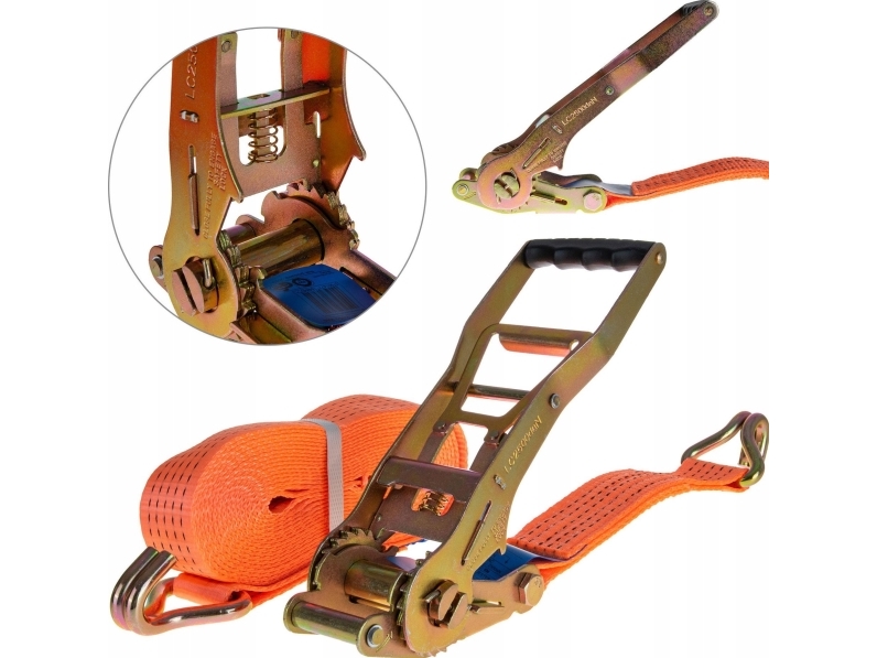 Geko Transportbånd med skralde ERGO 10m/5T/50mm (8)