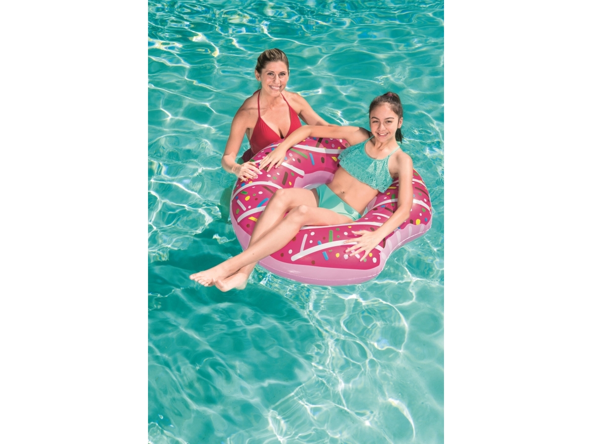 Badering 107 cm Donut, Brun | Trädgården - Pools & Vatten spel - Badvingar & badringar | GameStuff