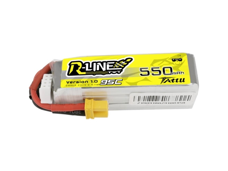 Tattu Taa5503s95xt3, 550 Mah, Lithium Polymer (Lipo), 11,1 V, Sort, Rød, Hvid, Gul, 1 Stk, Høj