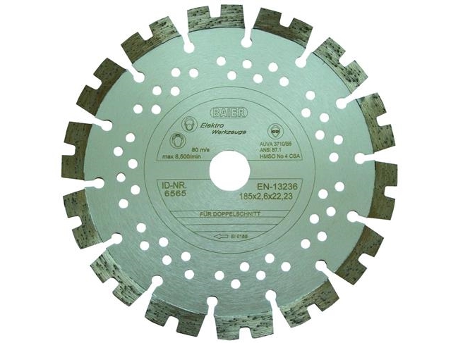 Baier diamantskiva ø185mm silver - Allround för betong och murverk. Ø185 mm för spårfräs