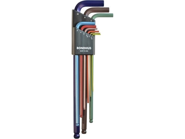 Bondhus Lange Kuglenøgler 9-Delt 1,5-10Mm Med Ekstra Lang Arm Farve 69699