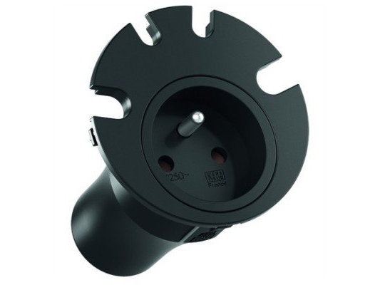 Bachmann Loop In, 2 M, Indendørs, Plast, Sort, 1 Ac Stikkontakt(Er), 89 Mm