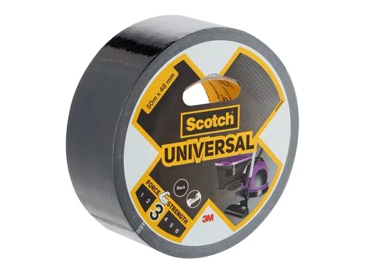 3M Universal, Sort, Bundtning, Fastgørelse, Beskyttelse, Reparerer, Tætning, 50 m, 48 mm, 6 stk