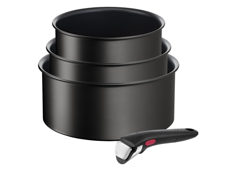 Tefal Ingenio L76391, Sort, Aluminium, Titanium, Sort, Thermo-Spot, Aftagelig