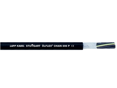 Lapp ÖLFLEX CHAIN 896 P, Sort, Kobber, Polypropylen, 58 kg/km, 120 kg/km, 4000 V