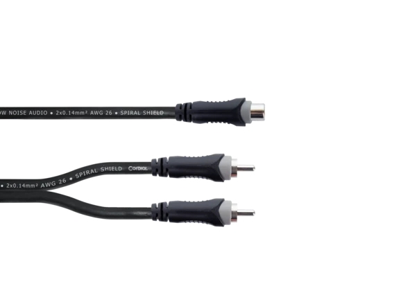 Cordial Ey 0.3 Ecc, Rca, Hunstik, 2 X Rca, Hanstik, 0,3 M, Sort