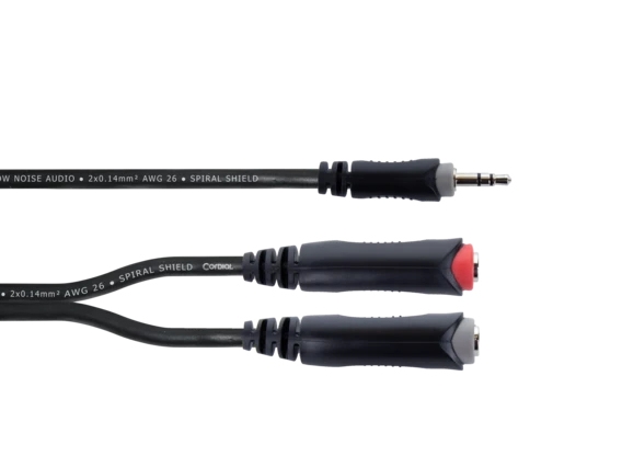 Cordial Ey 0.3 Wgg, 3.5Mm, Männlich, 2 X 6.35Mm, Weiblich, 0,3 M, Schwarz
